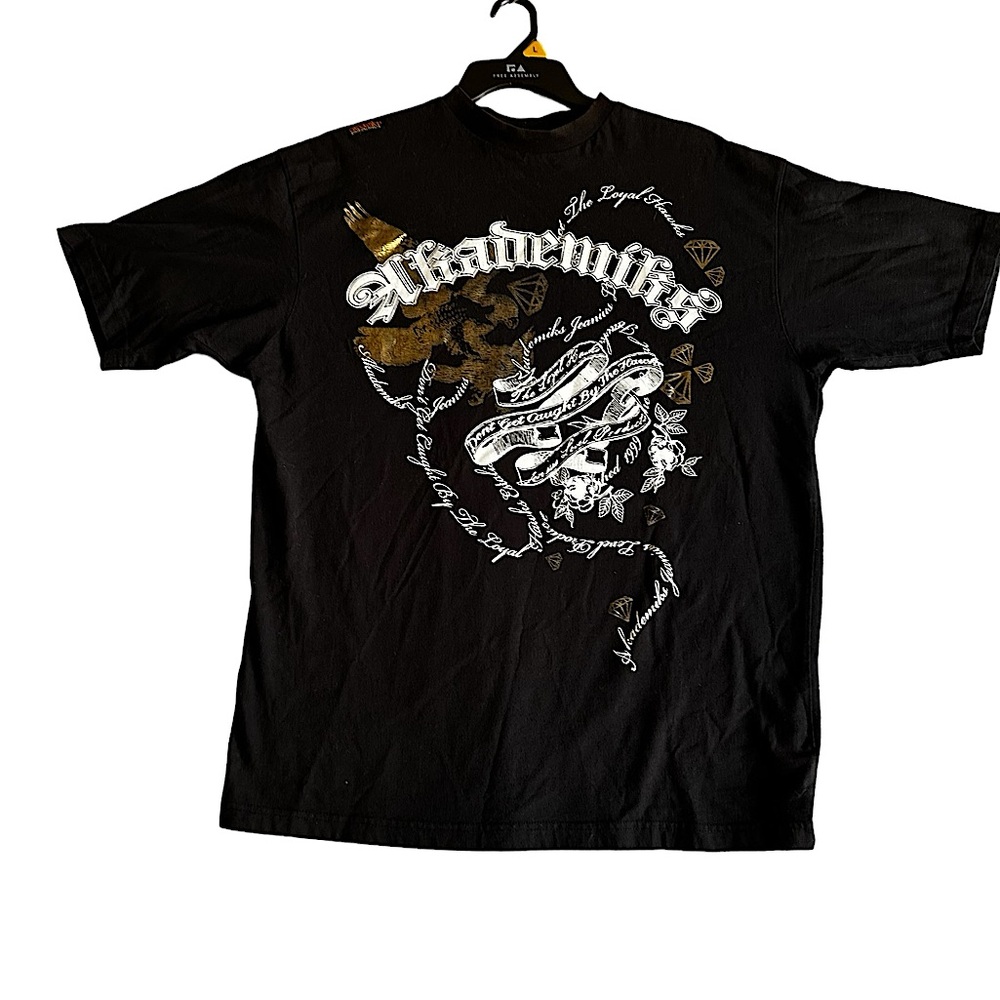 AKADEMIKS MEN’S GRAPHIC SHORT SLEEVE T-SHIRT SZ LARGE